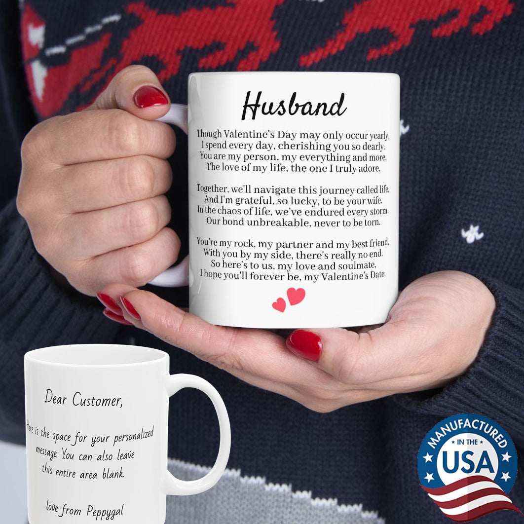 Custom Love Poem Mug for Husband | Handcrafted in USA | 2-5 Day Delivery
