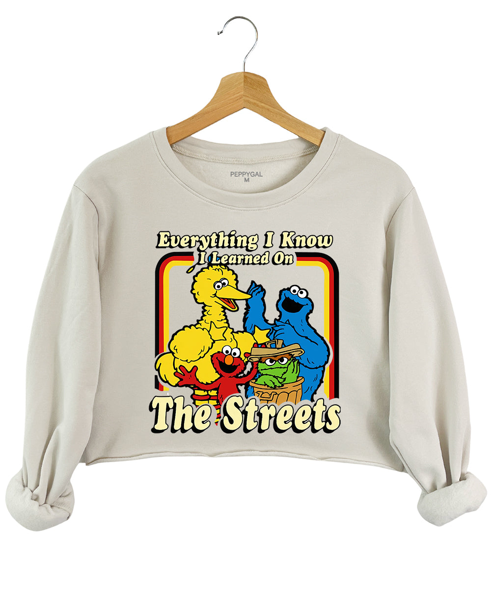 Everything I Know I Learned On The Streets Crop Sweatshirt