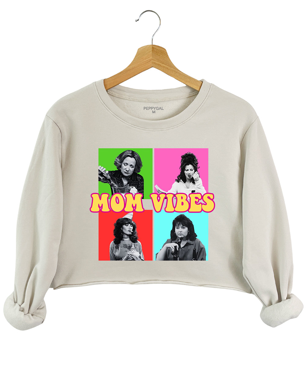 Mom Vibes Crop Sweatshirt