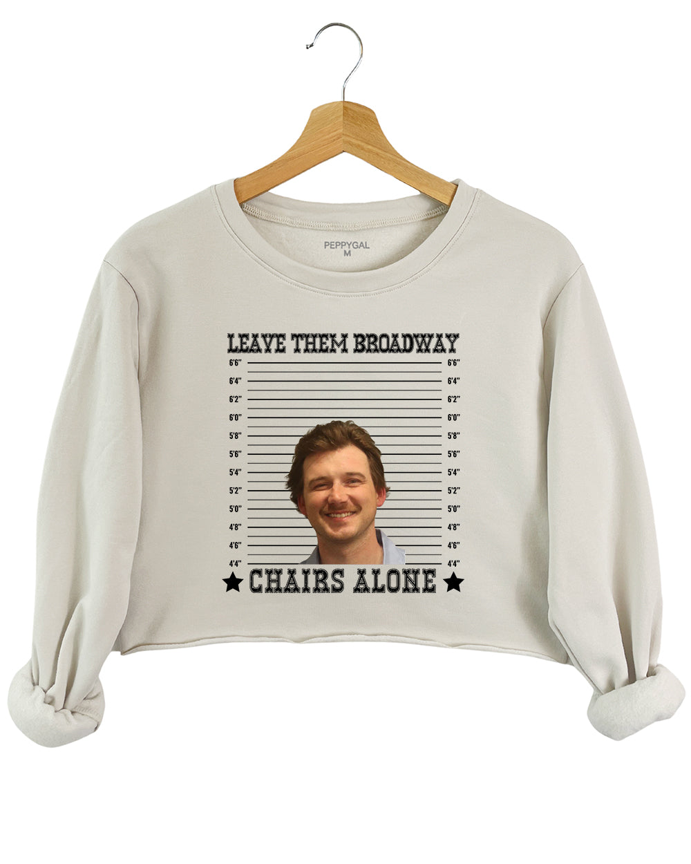 Morgan Wallen Leave Them Broadway Chairs Alone Crop Sweatshirt