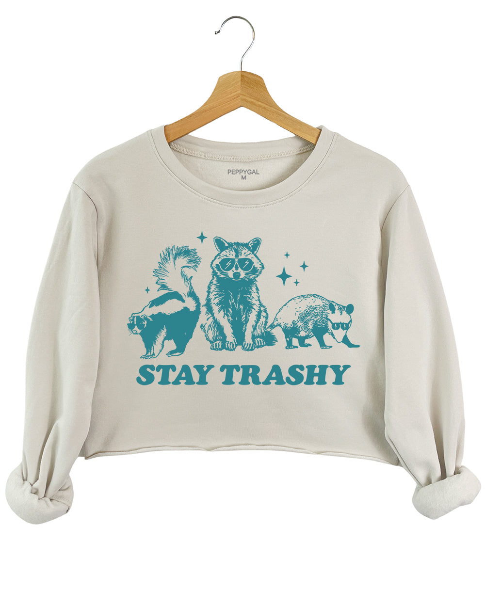 Stay Trashy Crop Sweatshirt