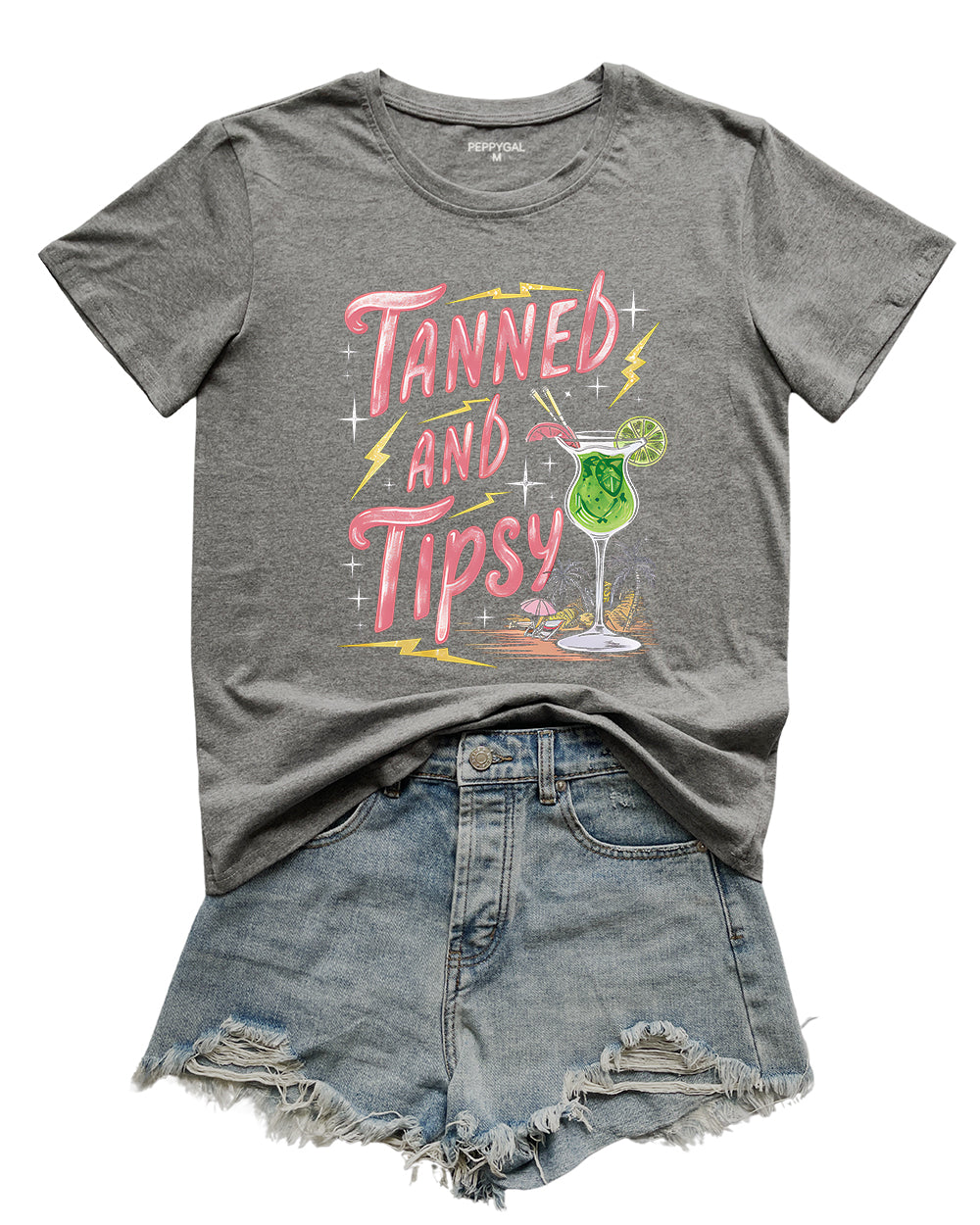 Tanned And Tipsy Summer Vibes Tee