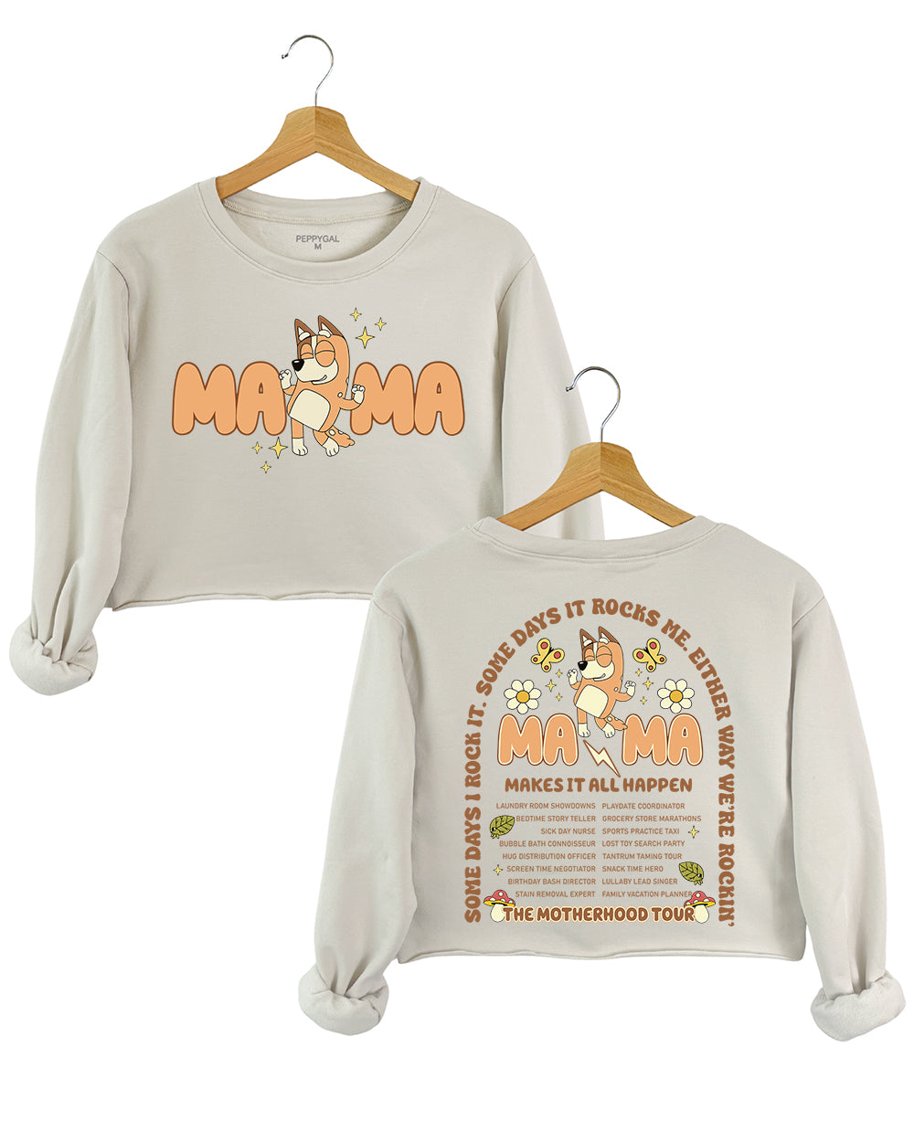 The Motherhood Tour Bluey Mama Crop Sweatshirt