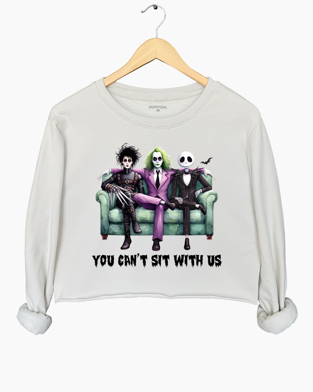 You Can’t Sit With Us Funny Halloween Crop Sweatshirt
