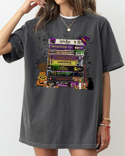 90s Halloween VHS Tape Stack Tee