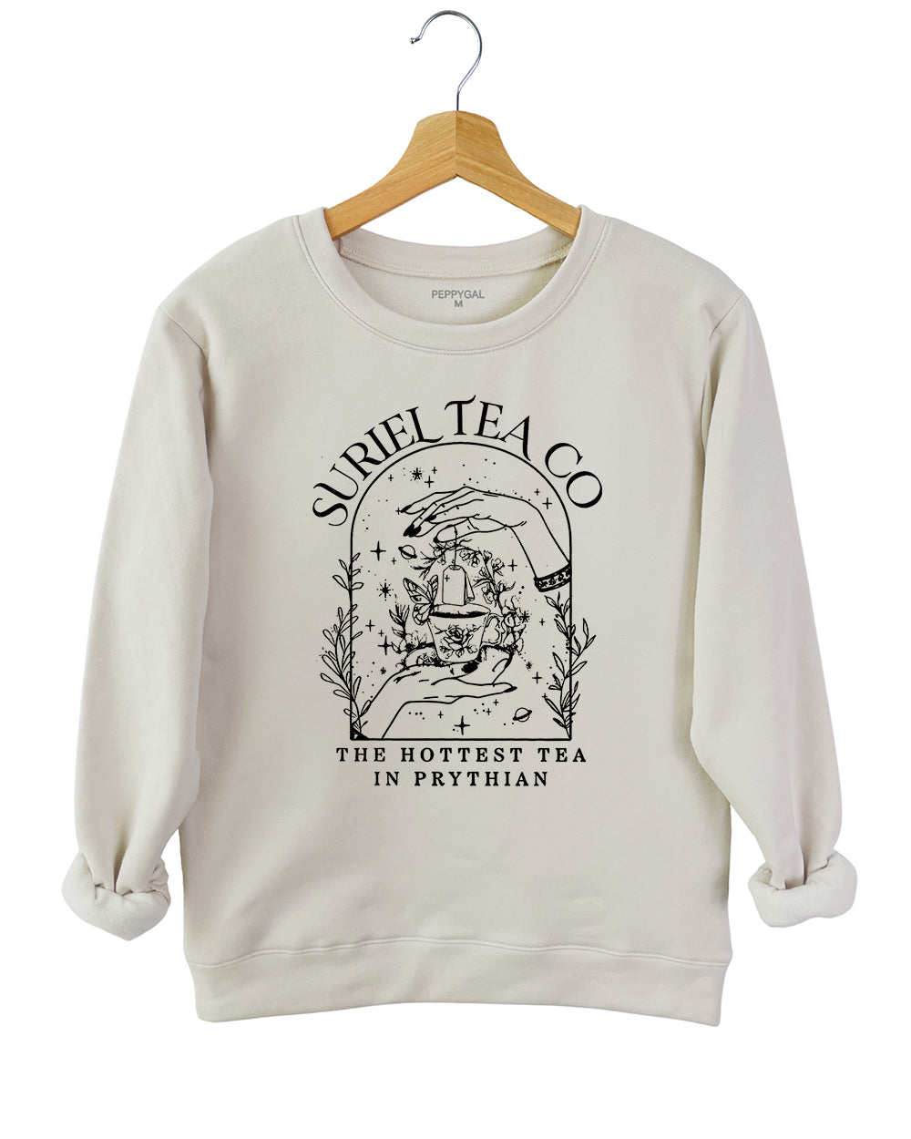 ACOTAR Suriel Tea Co The Hottest Tea In Prythian Crop Sweatshirt