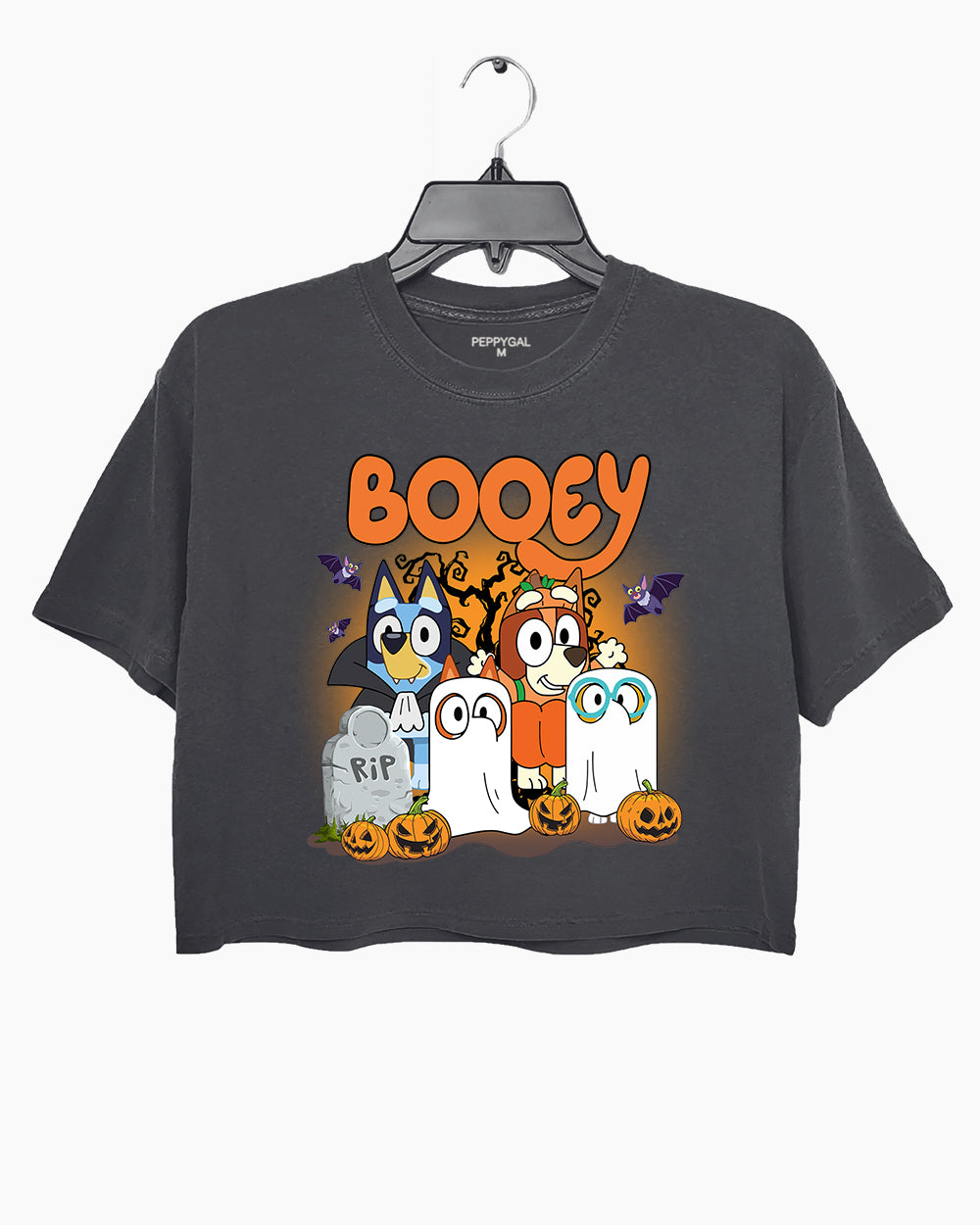 Bluey Booey Family Trick Or Treat Cute Halloween Crop Top