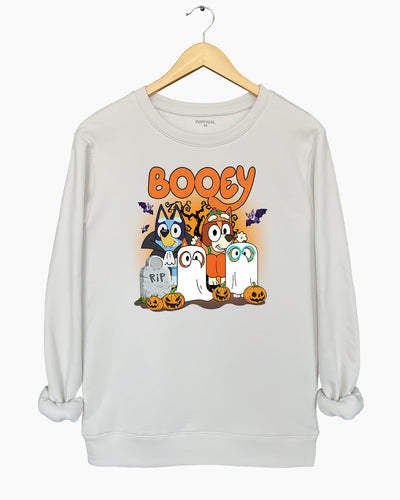 Bluey Booey Family Trick Or Treat Cute Halloween Sweatshirt