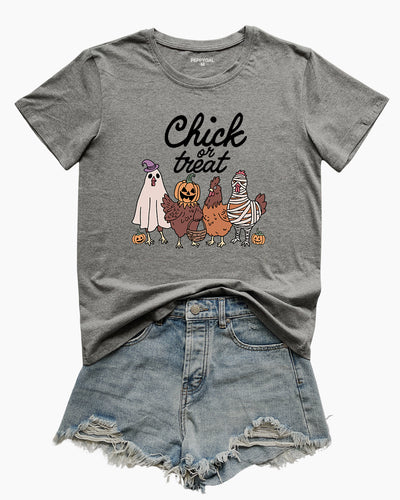 Chick Or Treat Spooky Chicken Halloween Tee