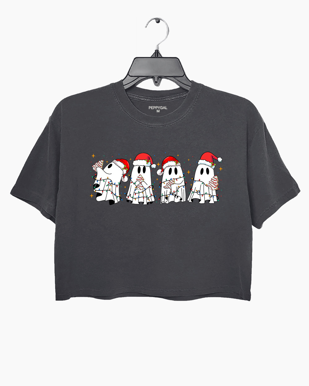 Christmas Ghost Tree Cake Crop Top