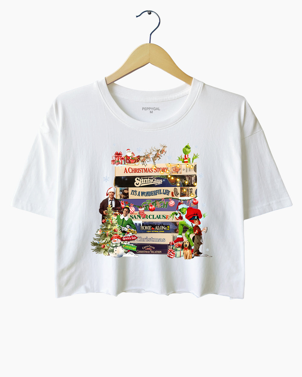 Christmas Movies VHS Crop Top