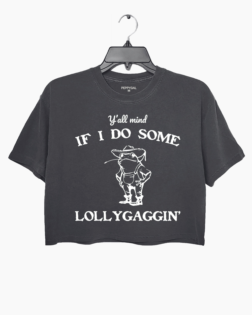 Cowboy Frog If I Do Some Lollygagging Crop Top