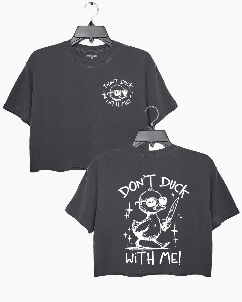 Don't Duck With Me Funny Crop Top