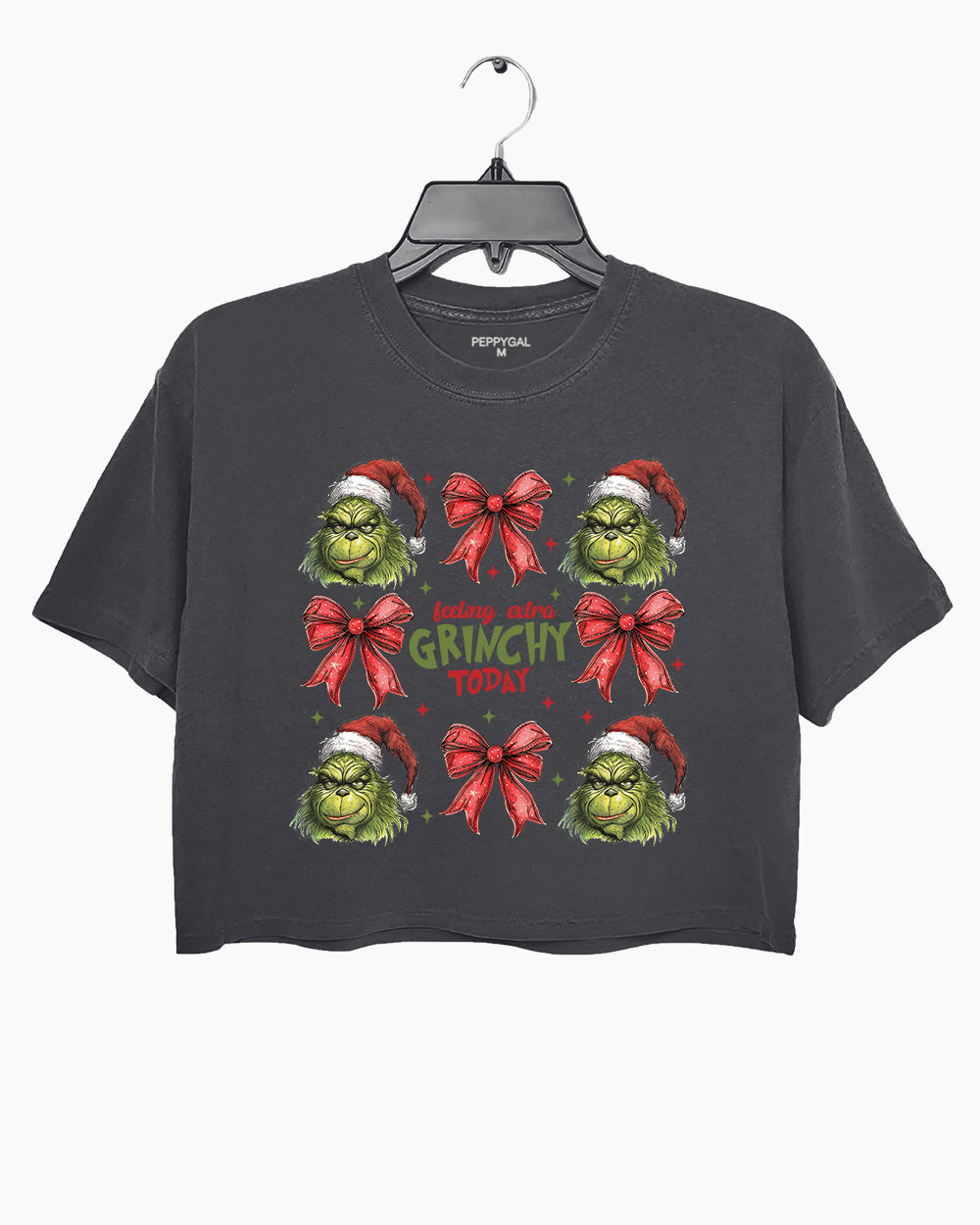 Feeling Extra GRINCHY Today Funny Christmas Crop Top