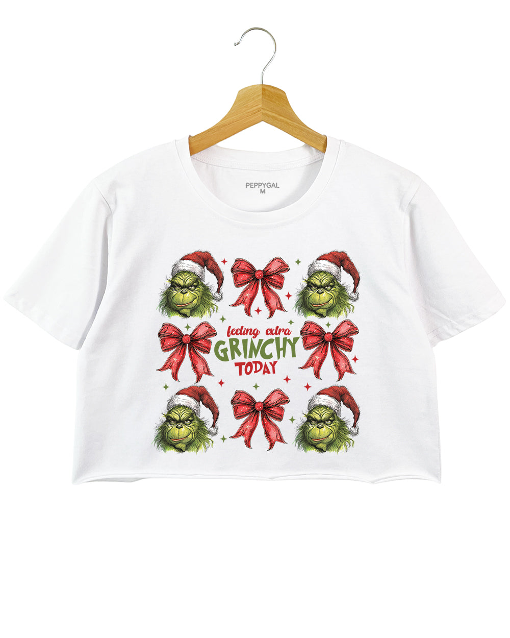 Feeling Extra GRINCHY Today Funny Christmas Crop Top