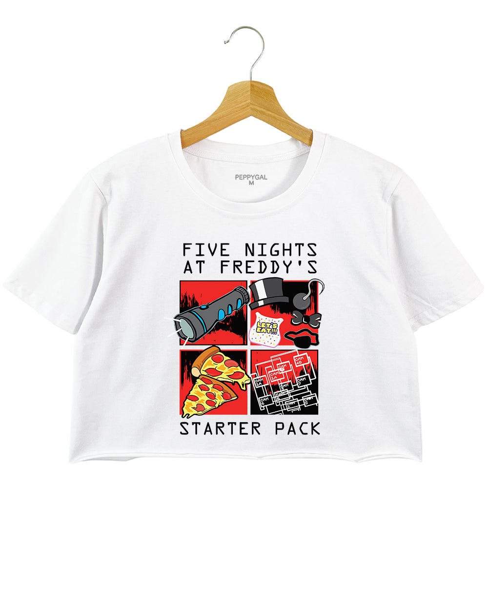 Five Nights At Freddys Starter Pack Crop Top