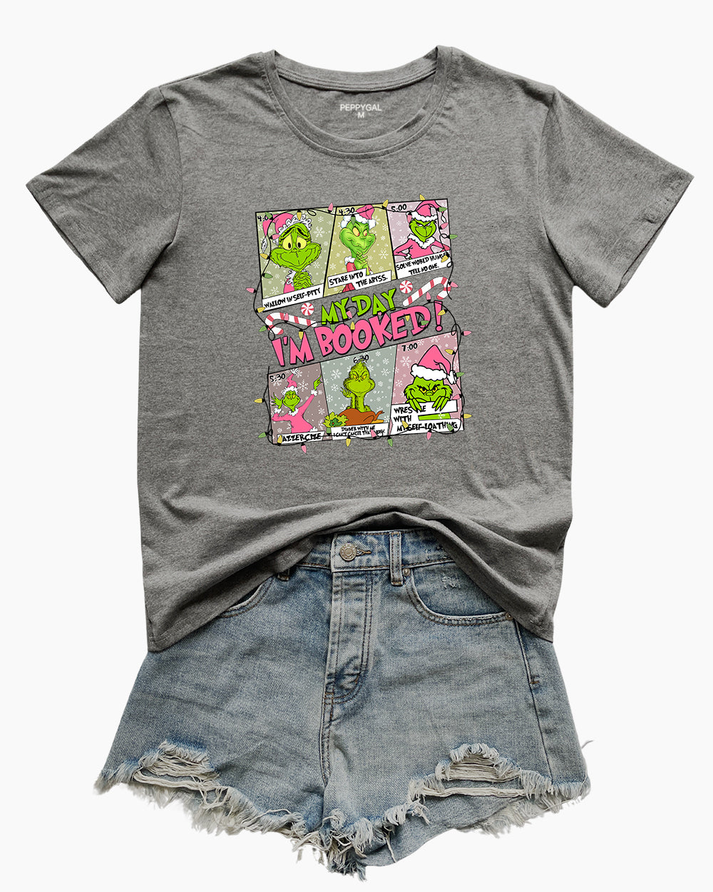 Grinch Schedule ‘My Day I'm Booked’ Funny Christmas Tee