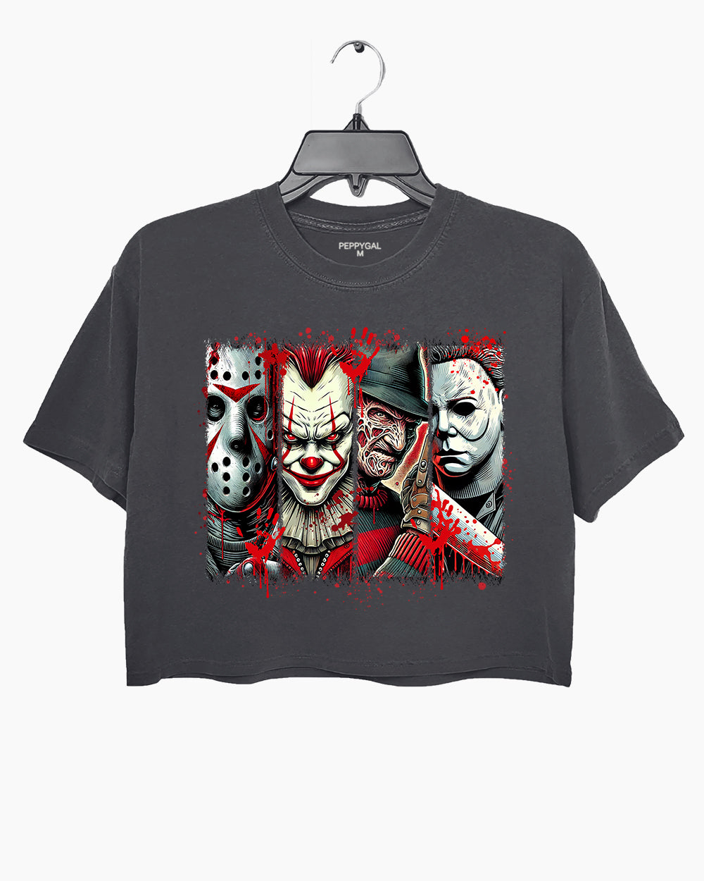 Halloween Horror Friends Crop Top