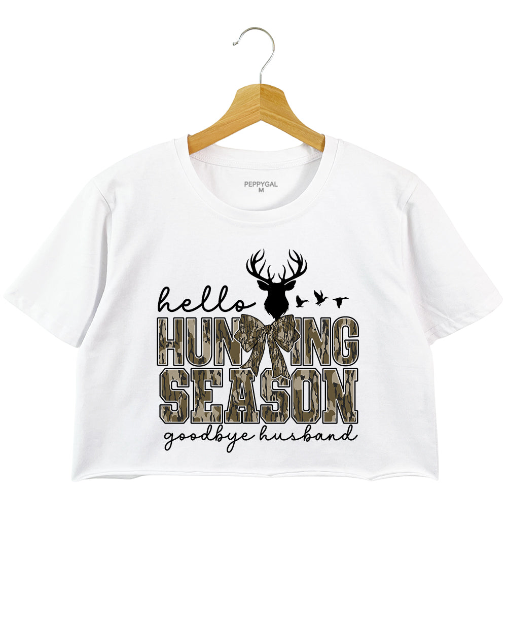 Hello Hunting Season Goodbye Husband Crop Top