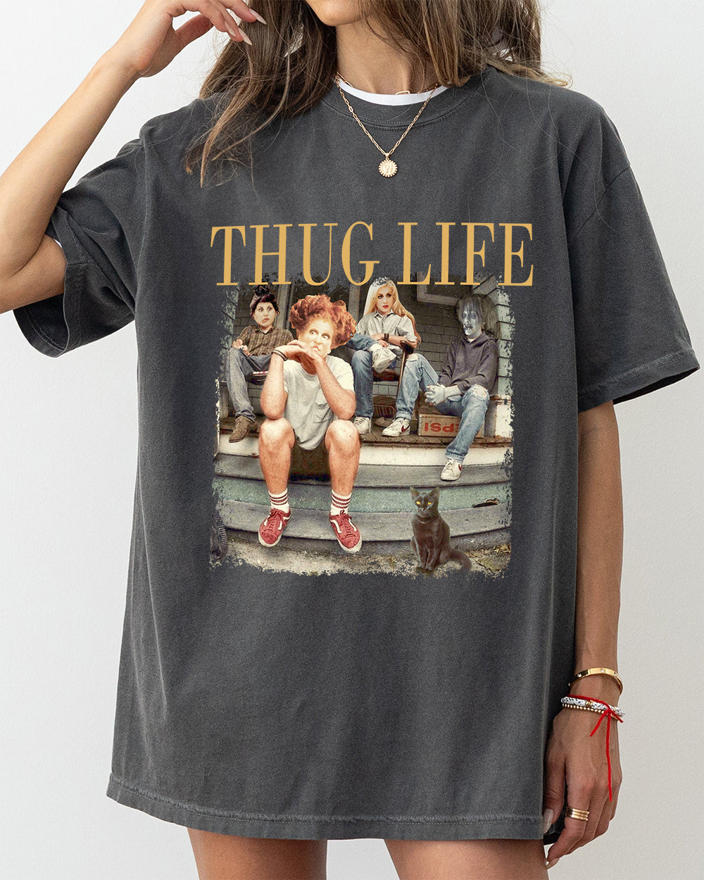 Hocus Pocus Thug Life Bad Witches Tee