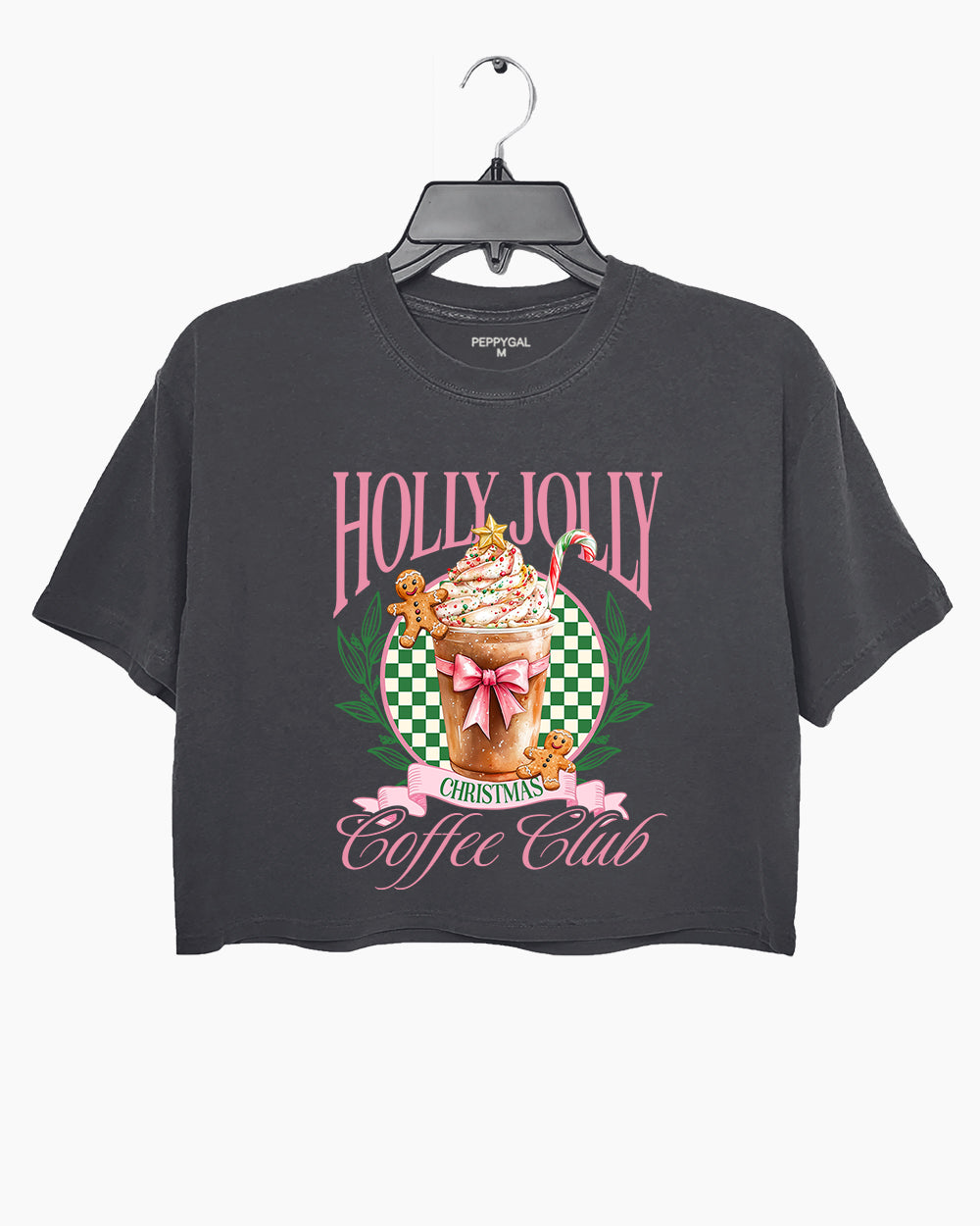 Holly Jolly Christmas Coffee Club Crop Top