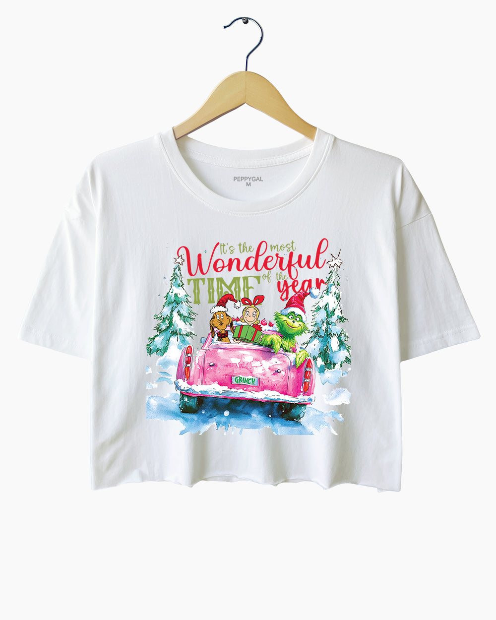 It's the Most Wonderful Time of the Year Grinch Christmas Crop Top