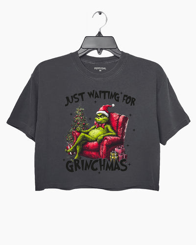 Just Waiting For Christmas Crop Top