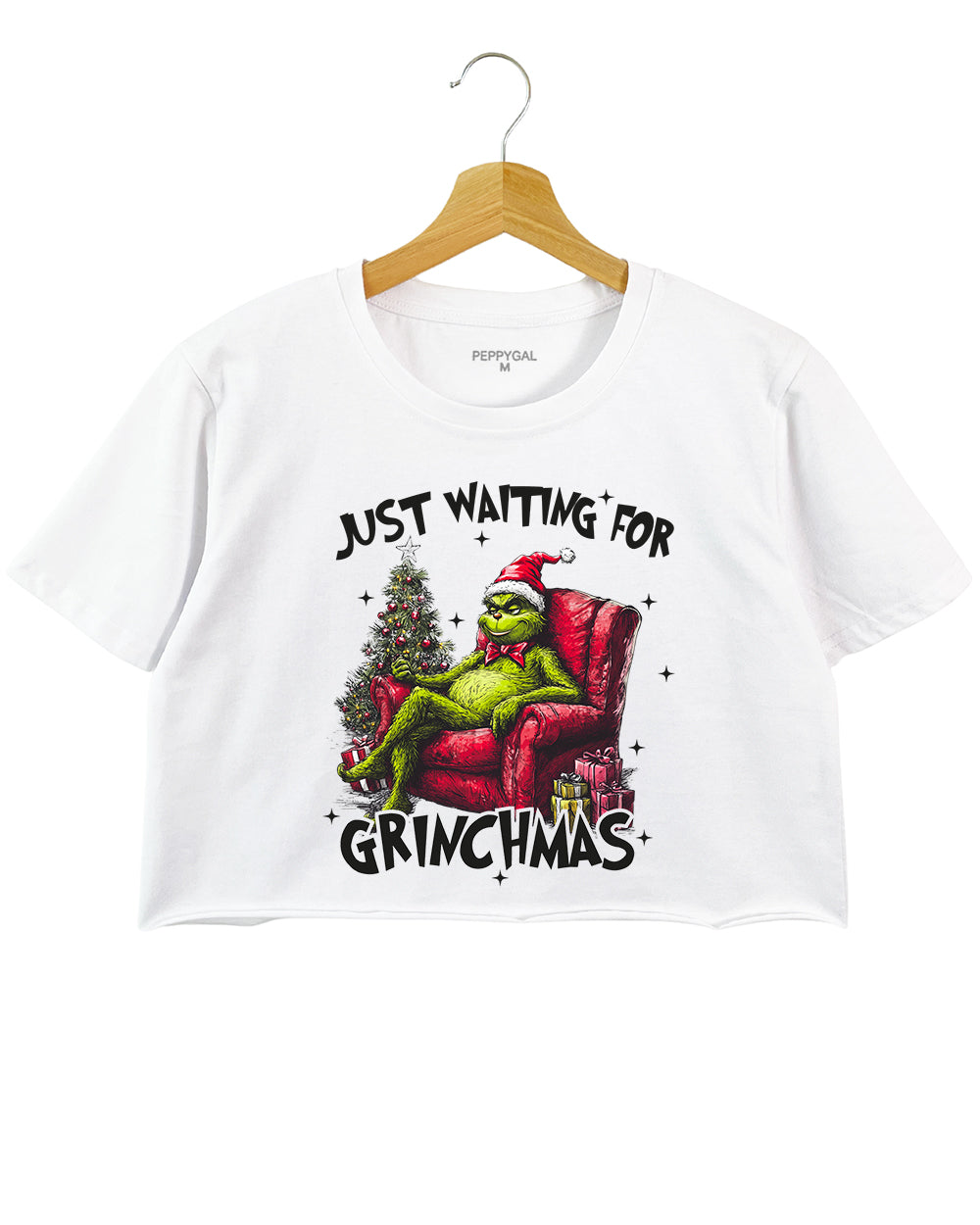 Just Waiting For Christmas Crop Top