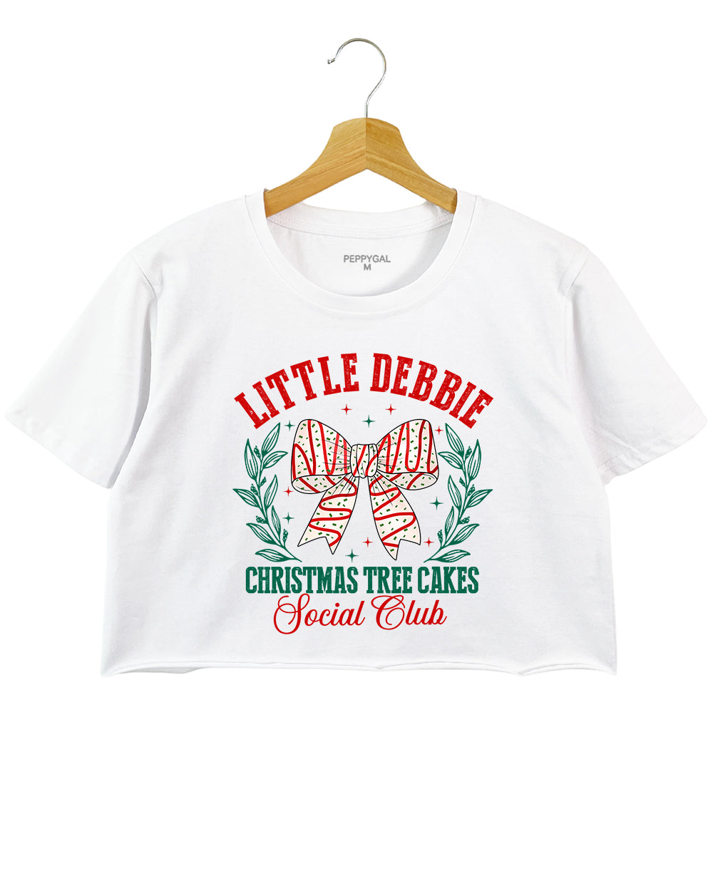 Little Debbie Christmas Tree Cakes Social Club Crop Top