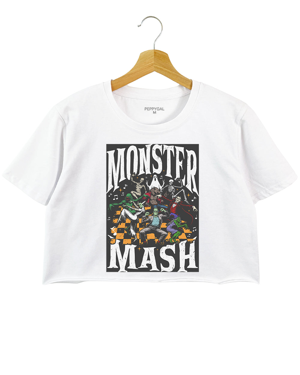 Monster Mash Funny Halloween Crop Top