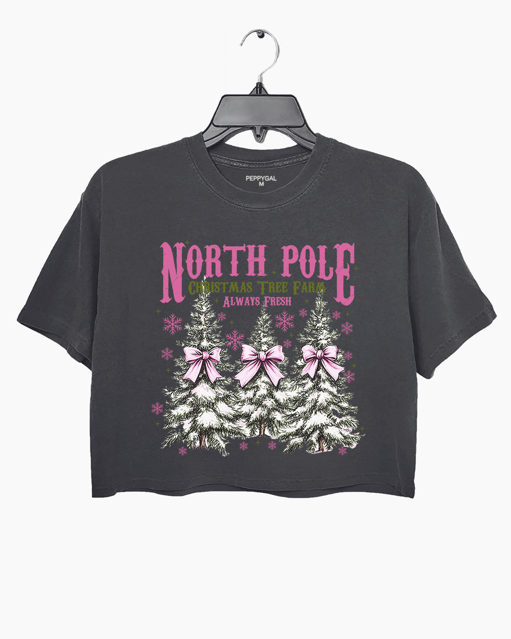 North Pole Christmas Tree Farm Crop Top