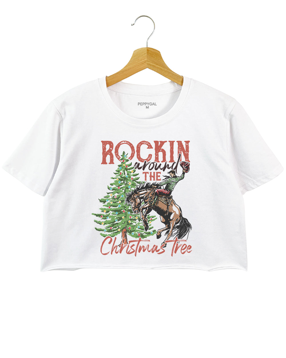 Rockin Around The Christmas Tree Crop Top