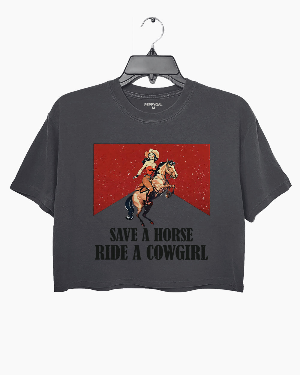 Save A Horse Ride A Cowgirl Western Rodeo Crop Top