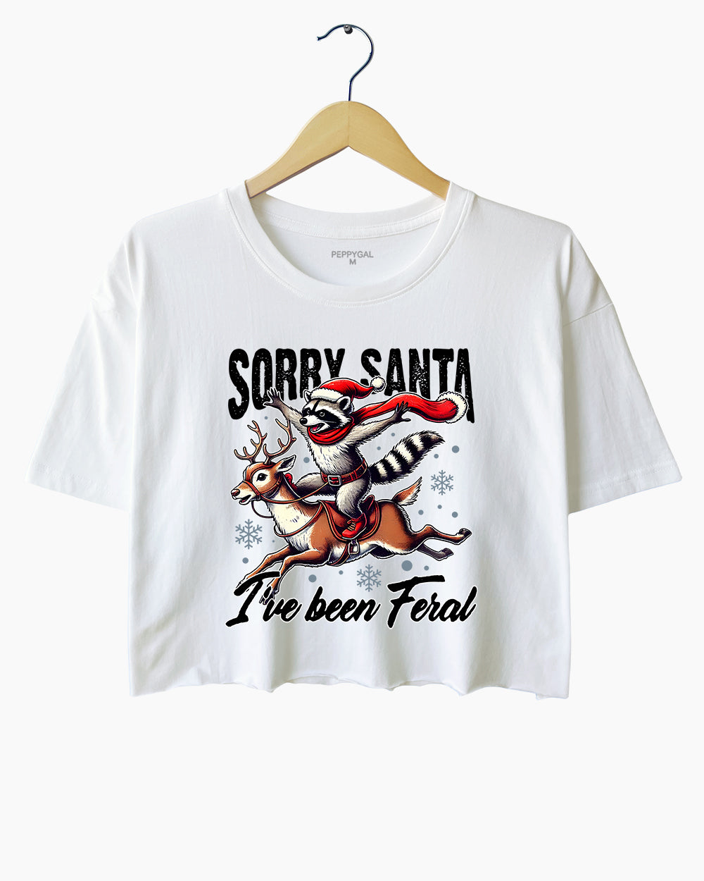 Sorry Santa I've Been Feral Crop Top