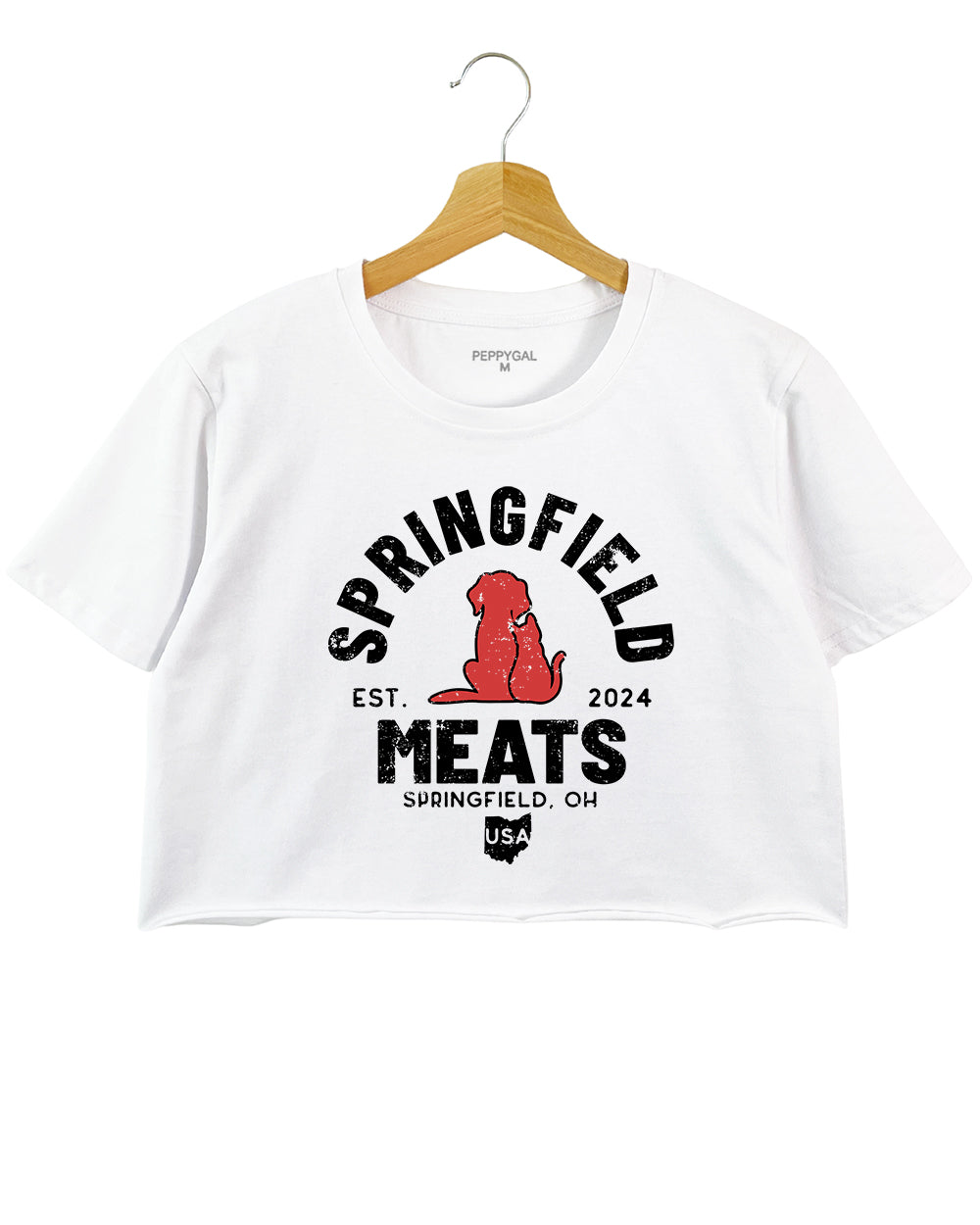 Springfield Meats 2024 They Are Eating The Dogs Crop Top