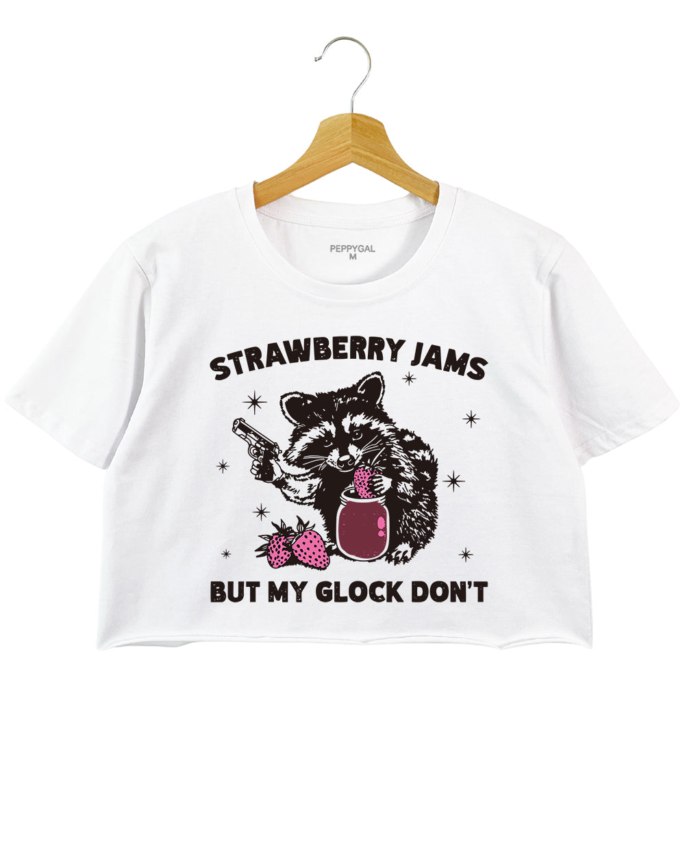 Strawberry Jams But My Glock Don't Crop Top