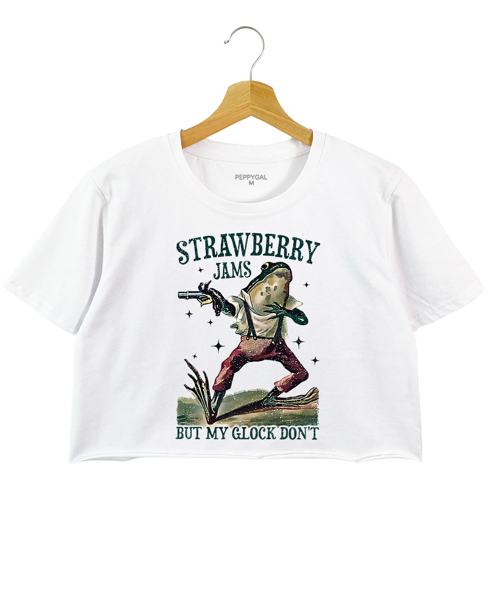 Strawberry Jams But My Glock Don't Crop Top