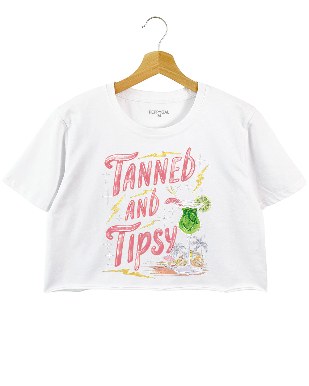 Tanned And Tipsy Summer Vibes Crop Top