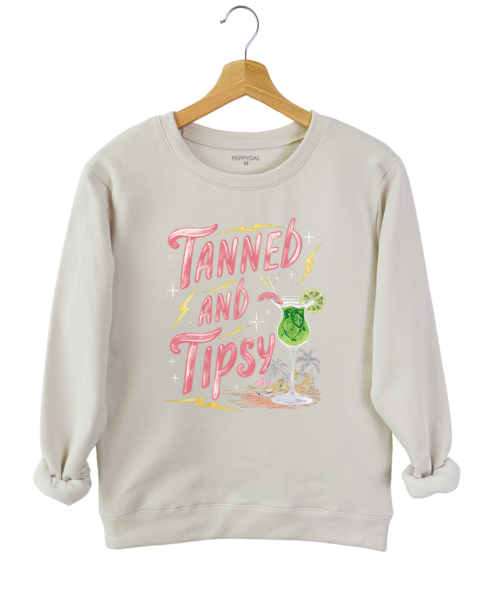 Tanned And Tipsy Summer Vibes Sweatshirt