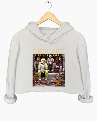 Thug Life Christmas Crop Hoodie