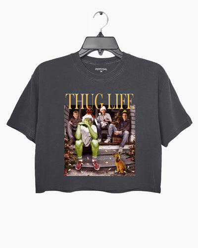 Thug Life Christmas Crop Top