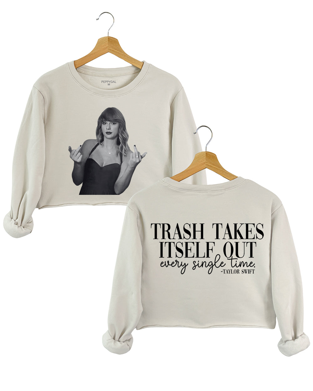 Trash Takes Itself Out Crop Sweatshirt