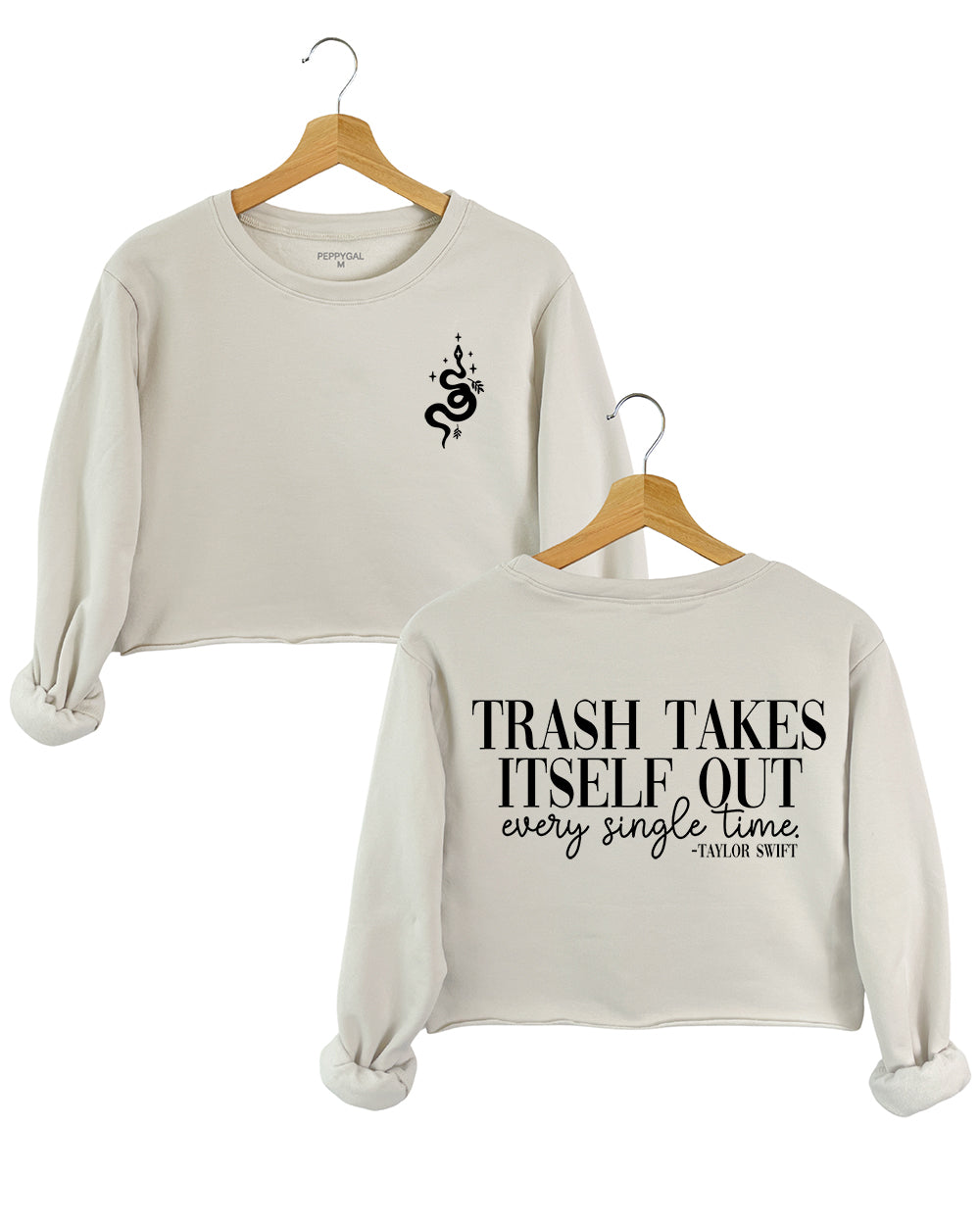 Trash Takes Itself Out Every Single Time Taylor Swift Crop Sweatshirt