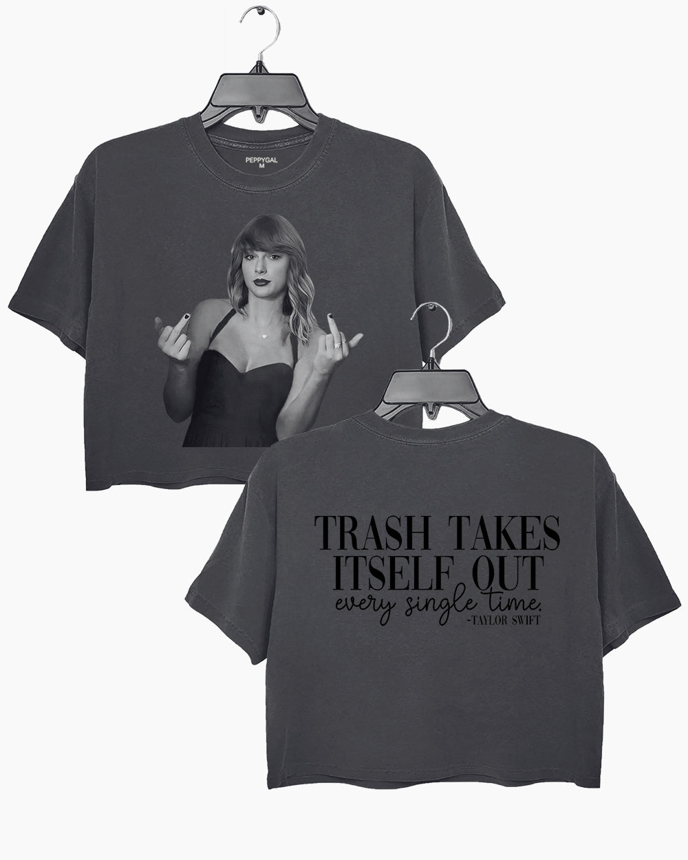 Trash Takes Itself Out Crop Top