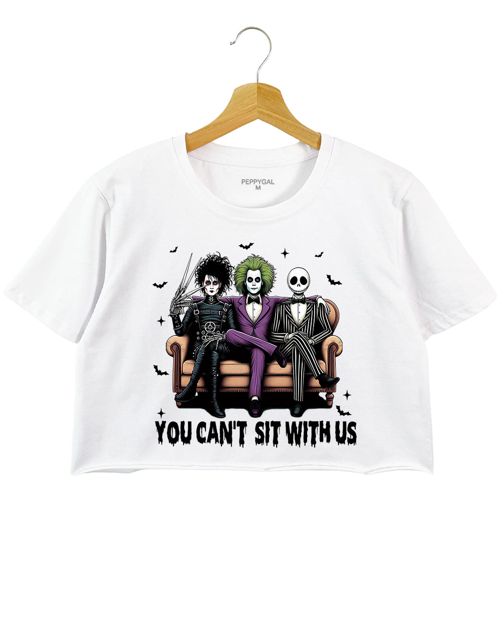 You Can’t Sit With Us Funny Halloween Crop Top